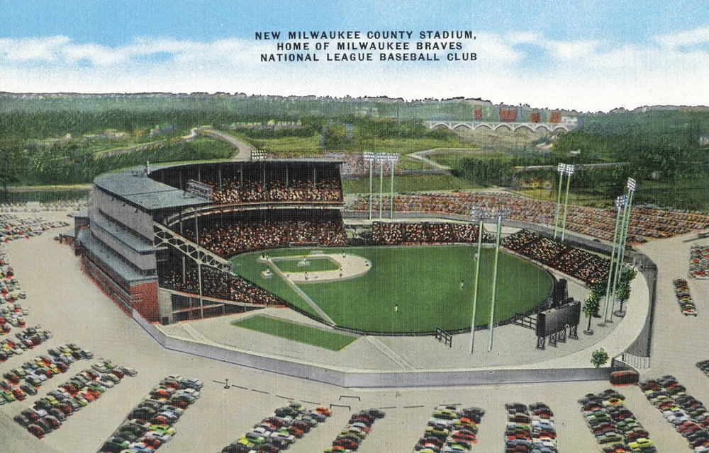 Milwaukee, Wisconsin, Aerial View of New Milwaukee County Stadium
