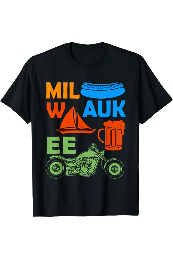 Milwaukee Wisconsin Souvenir Men Lake Michigan Milwaukee T-Shirt