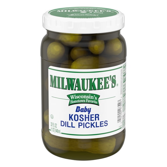 Milwaukee's Baby Kosher Dill Pickles, 32 fl oz.