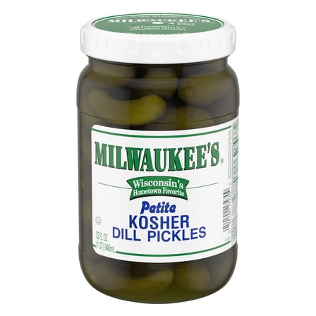 Milwaukee's Petite Kosher Dill Pickles, 32 fl oz Jar
