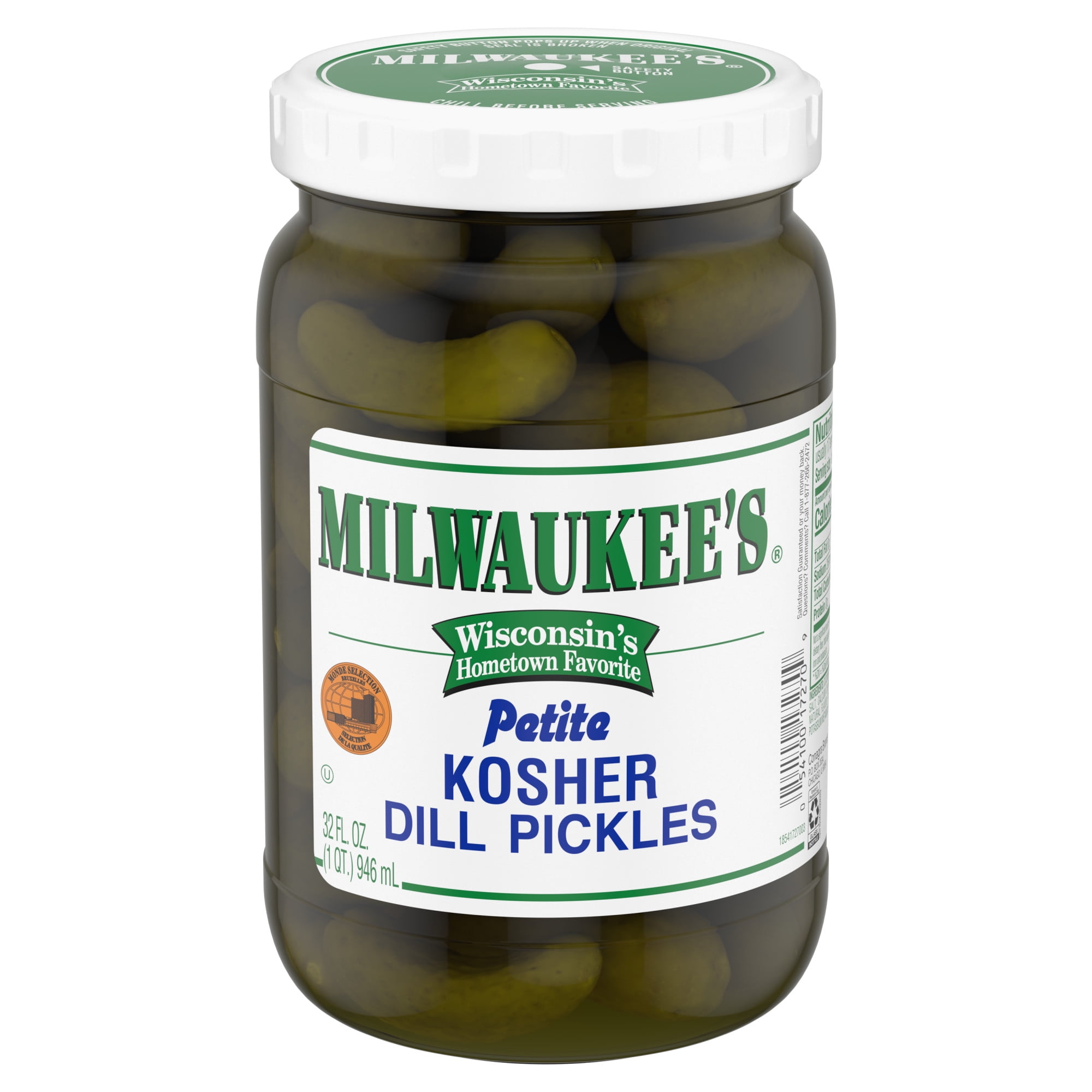 Milwaukee's Petite Kosher Dill Pickles, 32 fl oz Jar