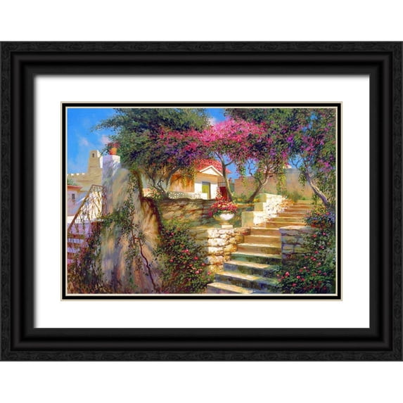 Milyukov, Alexey 14x11 Black Ornate Wood Framed with Double Matting Museum Art Print Titled - South yard