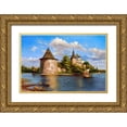 thumbnail image 1 of Milyukov, Alexey 14x11 Gold Ornate Wood Framed with Double Matting Museum Art Print Titled - Pskov kremlin, 1 of 4