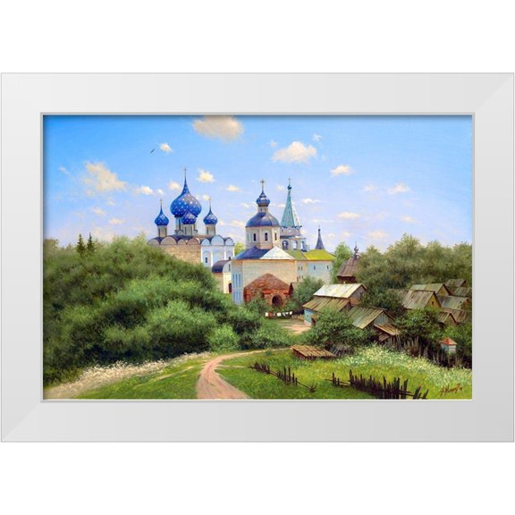 Milyukov, Alexey 14x11 White Modern Wood Framed Museum Art Print Titled - In the vicinity of Suzdal