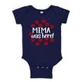 thumbnail image 1 of Mima Was Here Baby Bodysuit One Piece 12 mo Navy Blue, 1 of 3
