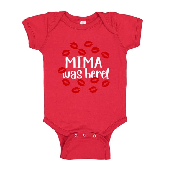 Mima Was Here Baby Bodysuit One Piece 12 mo Red