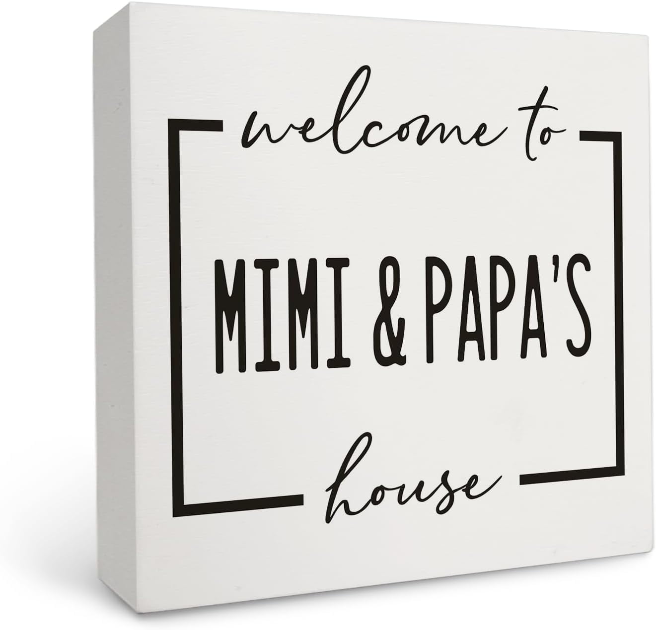 Mimi And Papa Wooden Sign, Welcome To Mimi And Papa'S House Wooden ...