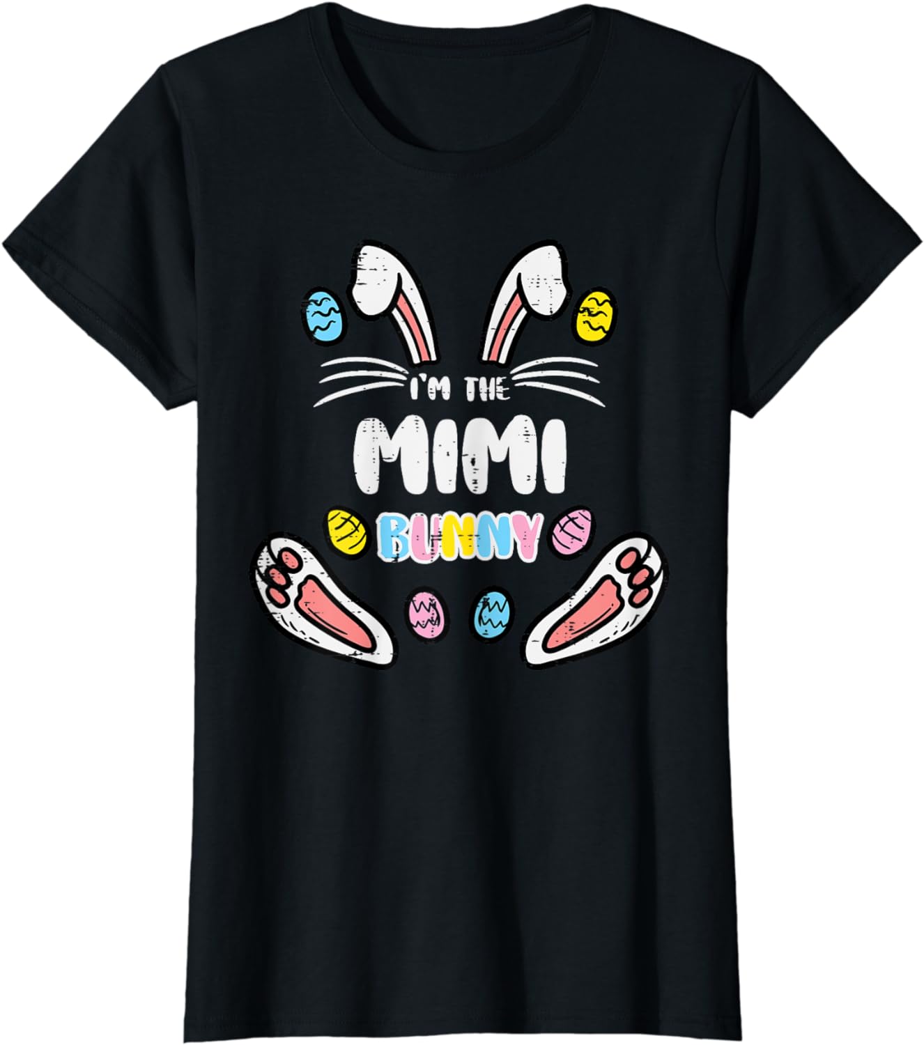 Mimi Bunny Easter Matching Family Rabbit Grandma Nana Women T-Shirt ...