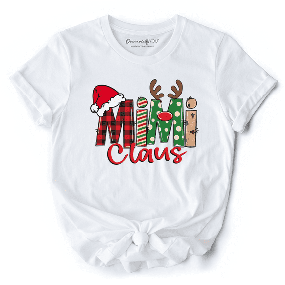 Mimi Claus Retro Christmas T-Shirt, Matching Family Holiday Tee