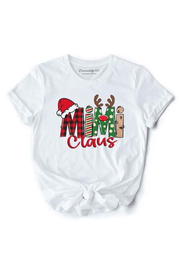 Mimi Claus Retro Christmas T-Shirt, Matching Family Holiday Tee