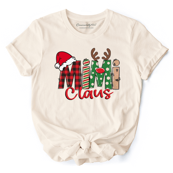 Mimi Claus Retro Christmas T-Shirt, Matching Family Holiday Tee