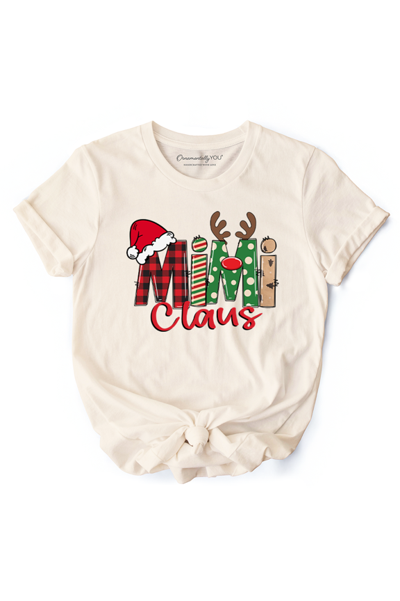 Mimi Claus Retro Christmas T-Shirt, Matching Family Holiday Tee