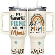 Mimi Gifts From Grandchildren - Mothers Day Gifts For Mimi - Christmas Gifts For Mimi - Mimi Birthday Gift - New Mimi, Mimi To Be Gifts For Grandma - Best Mimi Ever Gifts - 40Oz Tumbler With Handle