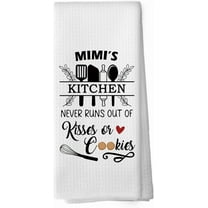 Mimi Gifts Kitchen Towels - Grandmother Mothers Dish Towels, Grandma Birthday Gifts from Grandkids Decorative Absorbent Dishcloths Hand Towel for Kitchen Decor 18x26 InchesMothers