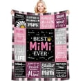 thumbnail image 1 of Mimi Gifts, Mothers Day Blanket Gifts for Mimi, Mimi Gifts for Grandma Throw Blanket 50"x60", Cool Mimi Birthday Gifts Ideas for Mimi from Grandkids, Great Grandma Gifts for Mimi, 1 of 6
