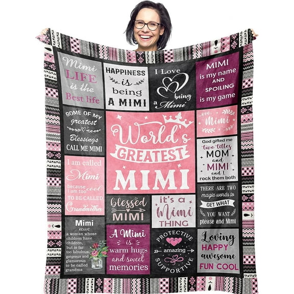 Mimi Gifts for Grandma, Birthday Gifts for Mimi, Grandma Bday Gift, Grandmother Gift Ideas, Best Mimi Ever Gift Soft Throw Blanket