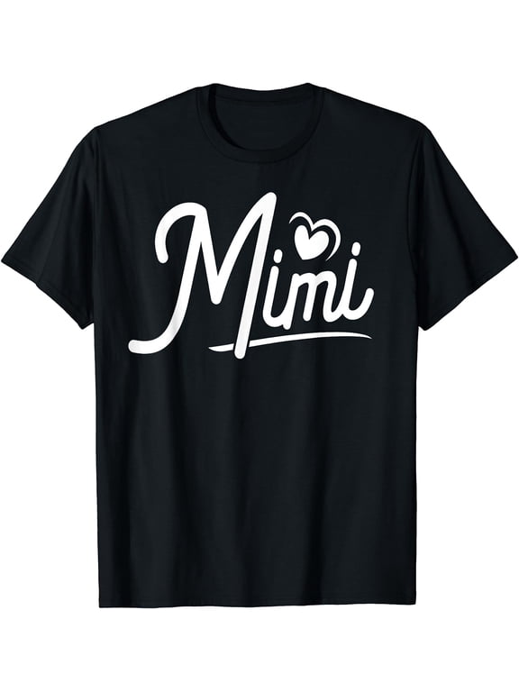 Mimi Gifts from Grandchildren Mimi Shirts for Women Mimi T-Shirt Black Medium