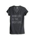 thumbnail image 1 of Mimi Life Is The Best Life Women's Fashion Relaxed V-Neck T-Shirt Tee Charcoal Grey Large, 1 of 3