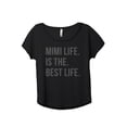 thumbnail image 1 of Mimi Life Is The Best Life Women's Fashion Slouchy Dolman T-Shirt Tee Heather Black 2X-Large, 1 of 3