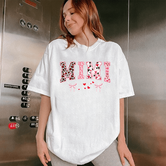 Mimi Love Heart Graphic Tee – Cute Grandma Gift Shirt