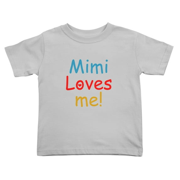 Mimi Loves Me Funny Toddler T-Shirts for Boys Girls (Gray, 3T)