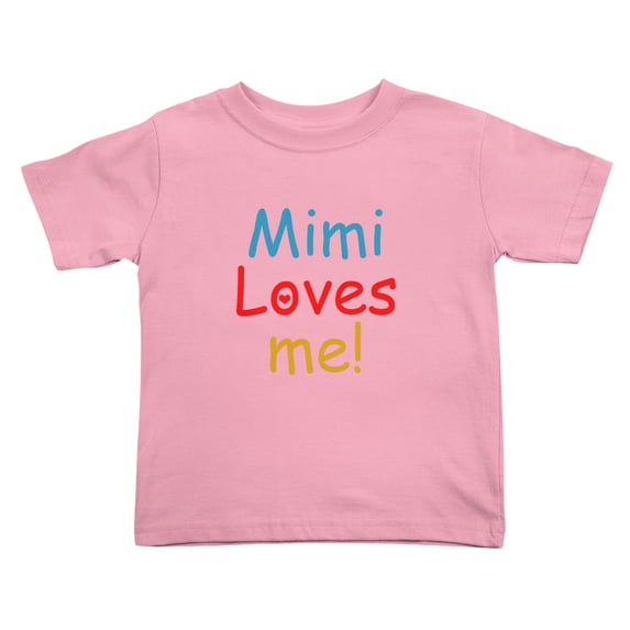 Mimi Loves Me Funny Toddler T-Shirts for Boys Girls (Pink, Youth L)