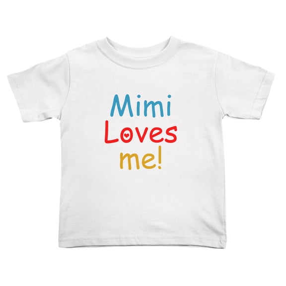 Mimi Loves Me Funny Toddler T-Shirts for Boys Girls (White, Youth XL)