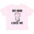 thumbnail image 1 of Mimi Loves Me Grandchild Girls Toddler T-Shirt Grandkids Cute Cat Kid Baby Clothing, Cute Baby Shirt, TODDLER SHORT SLEEVE TEE BELLA CANVAS 3001T, 1 of 3