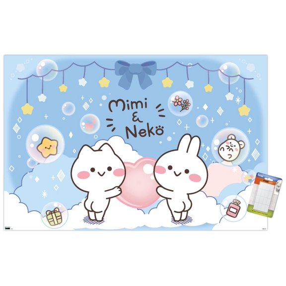 Mimi & Neko - Clouds Wall Poster, 22.375" x 34"