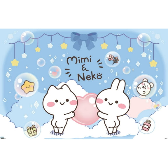 Mimi & Neko - Clouds Wall Poster, 22.375" x 34"