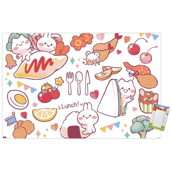Mimi & Neko - Lunch Wall Poster, 22.375" x 34"