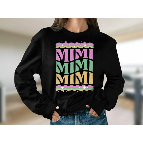 Mimi Retro Sweatshirt, Mimi Sweatshirt, Groovy Mimi Sweatshirt, Pregnancy Reveal to Daughter, Gift for Mom, Mother's Day Sweatshirt