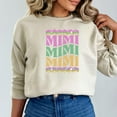 thumbnail image 1 of Mimi Retro Sweatshirt, Mimi Sweatshirt, Groovy Mimi Sweatshirt, Pregnancy Reveal to Daughter, Gift for Mom, Mother's Day Sweatshirt, 1 of 10