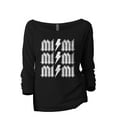 thumbnail image 1 of Mimi Rock Women's Fashion Slouchy 3/4 Sleeves Raglan Lightweight Sweatshirt Black 2X-Large, 1 of 3