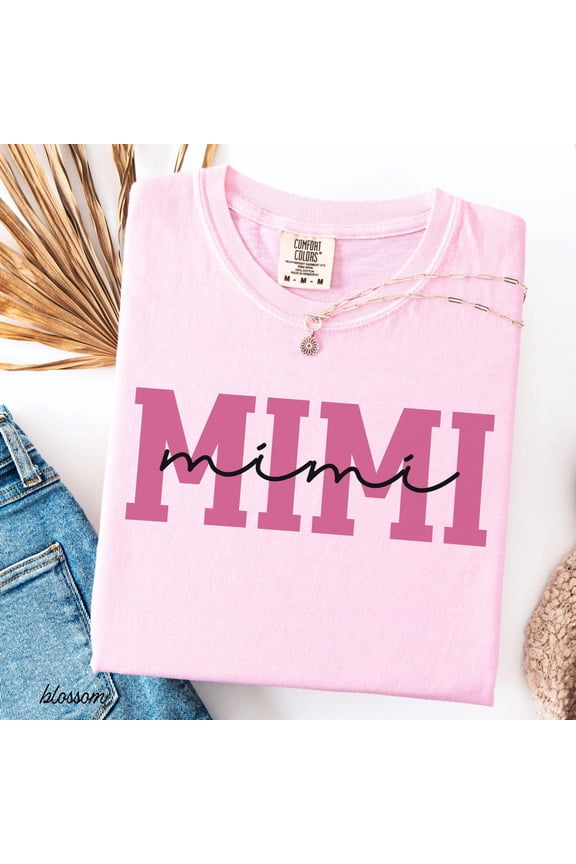 Mimi Shirt Mimi Tshirt Mother S Day Grandma Gifts Coquette Bow Mimi Shirt Baby Announcement Tee Grandmother All Size S-3XL