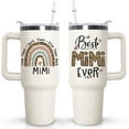 thumbnail image 1 of Mimi Tumbler with Handle Lid and Straw, 40 oz Best Mimi Ever Vacuum Insulated Travel Coffee Mug CupTumbler, Mothers Day Gifts for Grandmother, 1 of 1