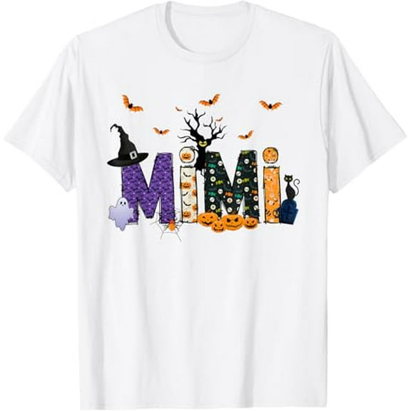 Mimi Witch Cute Grandma Mimi Halloween Costume Funny T-Shirt Shirts
