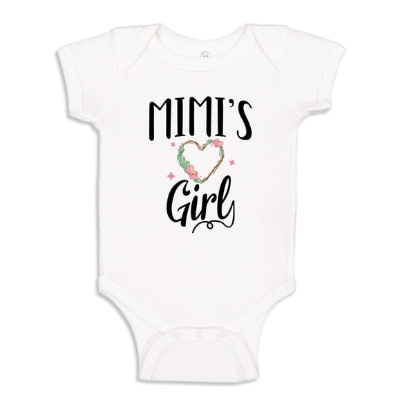 Mimi's Girl Baby Bodysuit One Piece 12 mo White