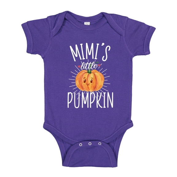 Mimi's Little Pumpkin Baby Bodysuit One Piece 12 mo Purple
