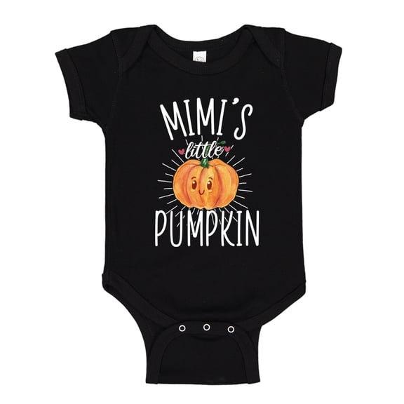 Mimi's Little Pumpkin Baby Bodysuit One Piece NB Black