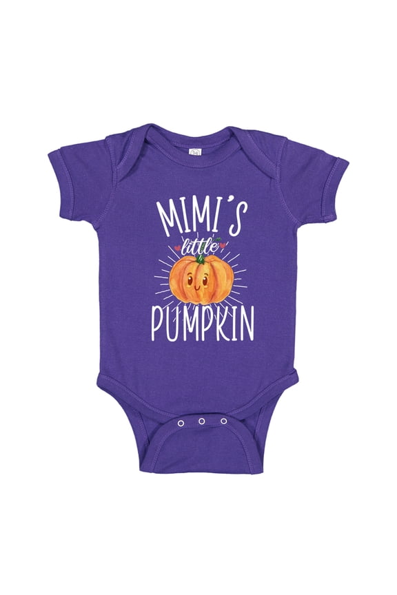 Mimi's Little Pumpkin Baby Bodysuit One Piece NB Purple