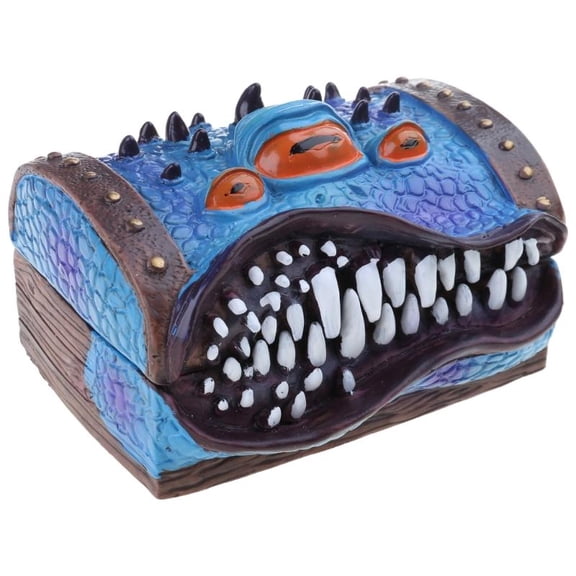ANXPTIME Mimic Chest DND RPG Dices Box Fit Polyhedral D&D Roleplaying Home Decoration