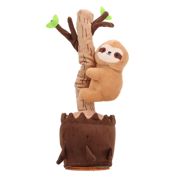 Mimicking Dancing Sloth Plush Toy - Rechargeable Talking & Singing Stuffed Animal, Interactive Repeater Toy for Toddlers, Soft Interactive Educational Gift for Kids