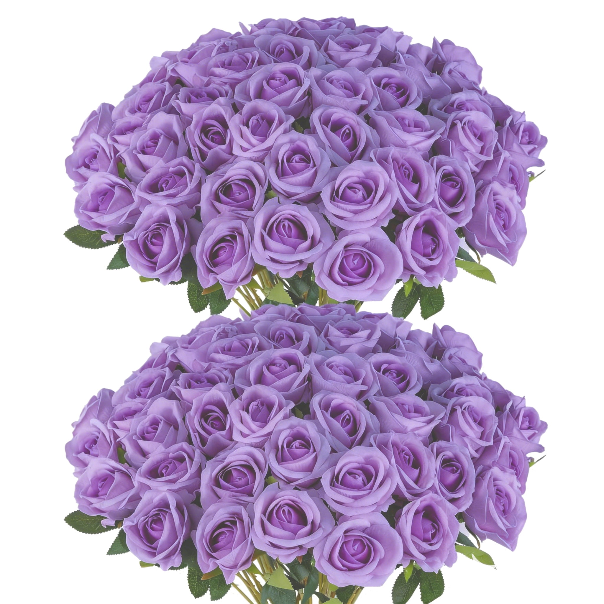 Mimifly 20 Pcs Real-Looking Artificial Roses with Stems, DIY Fake ...