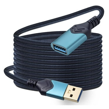 Mimifly High Speed USB 3.0 Extension Cable 15FT, USB A Male to Female Extension Cord Compatible for Playstation/Xbox/Flash Drive/Hard Drive, Blue