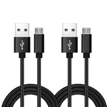 Mimifly Micro USB Cable 6FT, [2Pack] Android Charger USB 2.0 A to Micro B Charging Cord for Samsung Galaxy S5/S6/S7 Edge,Note 4/5, LG,Moto,PS4, Black