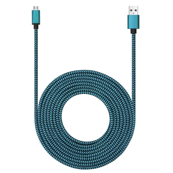 Mimifly Micro USB Charger Cable 15ft Fast Charging for Galaxy S7/Note 5,Tablets,Wall and Car Charger, Blue