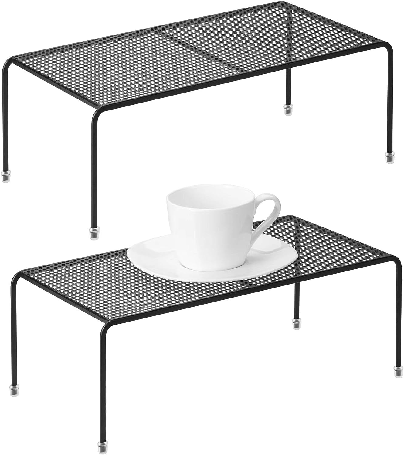 Mimifly Set of 2 (13.8 x 7 Inch) Kitchen Cupboard Organiser, Freezer