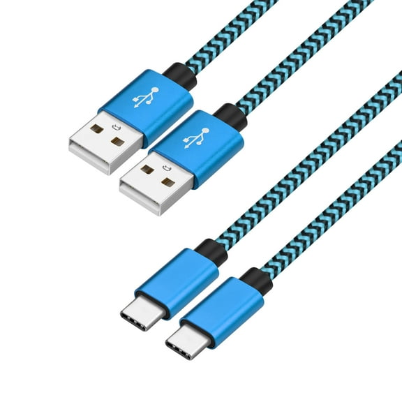 Mimifly USB C Cable 10FT, 2Pack USB-A to USB Type C Fast Charging Charger Cable (Blue)