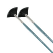 Mimik Professional Watercolor Brushes - Fan # 2 - 2 Pk - Synthetic Squirrel Hair - Natural Bristle Artist Brushes for Watercolors, Gouache & Acrylics - Imitates Natural Squirrel and Sable Hair